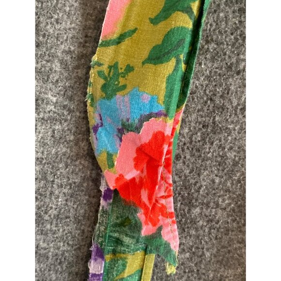 VTG Apron Over The Head Floral Red Green Blue Child Baker Pretend Play - Picture 11 of 13